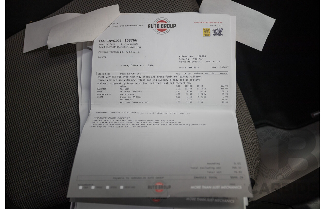 04/2015 Mitsubishi Triton GLX (4x4) MY15 Double Cab Utility White Turbo Diesel 2.5L