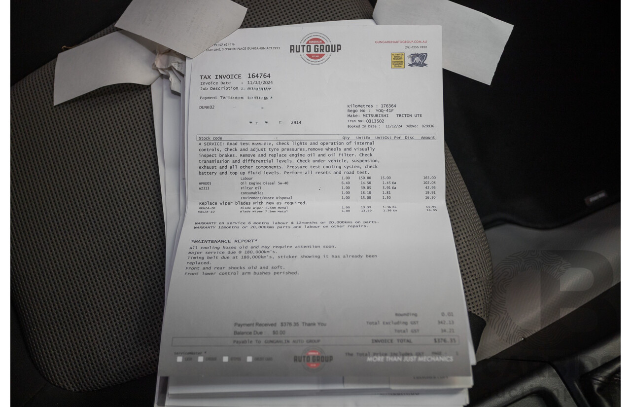 04/2015 Mitsubishi Triton GLX (4x4) MY15 Double Cab Utility White Turbo Diesel 2.5L