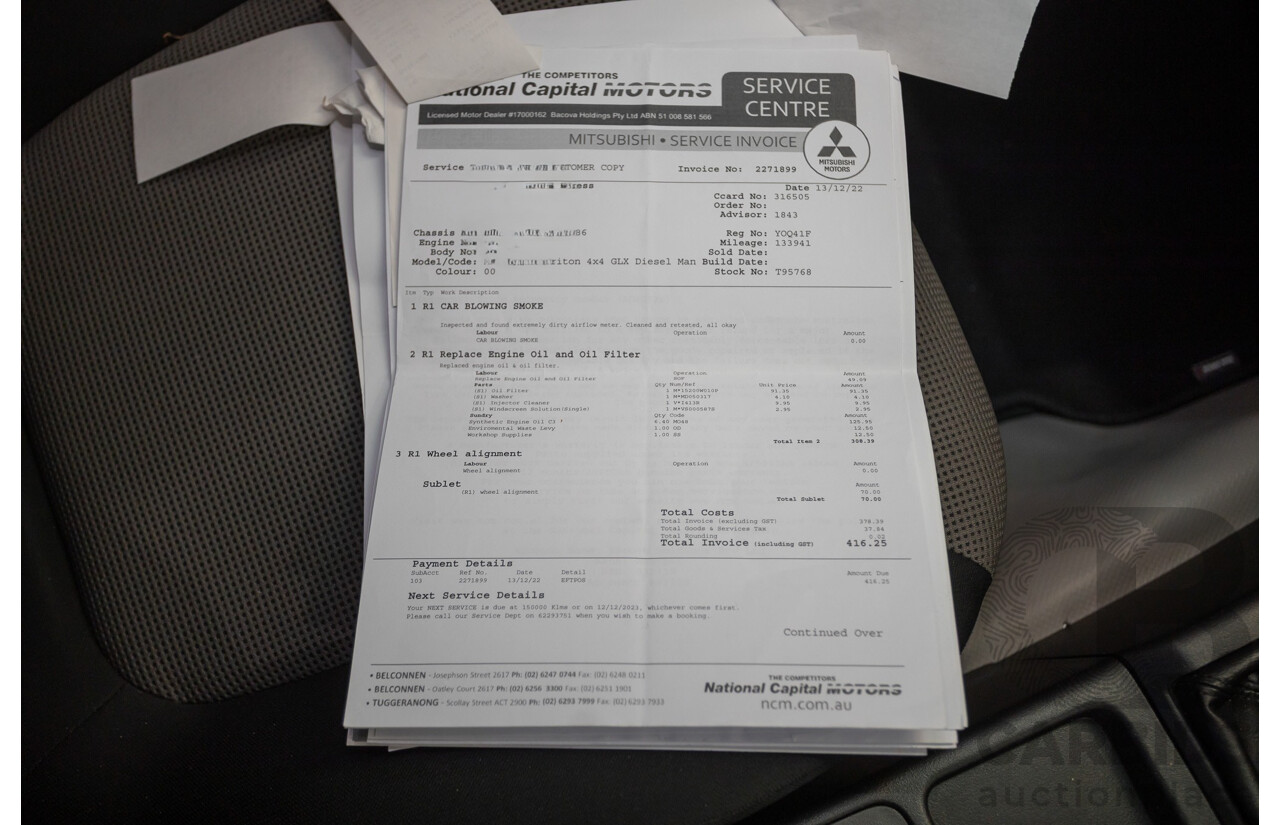 04/2015 Mitsubishi Triton GLX (4x4) MY15 Double Cab Utility White Turbo Diesel 2.5L