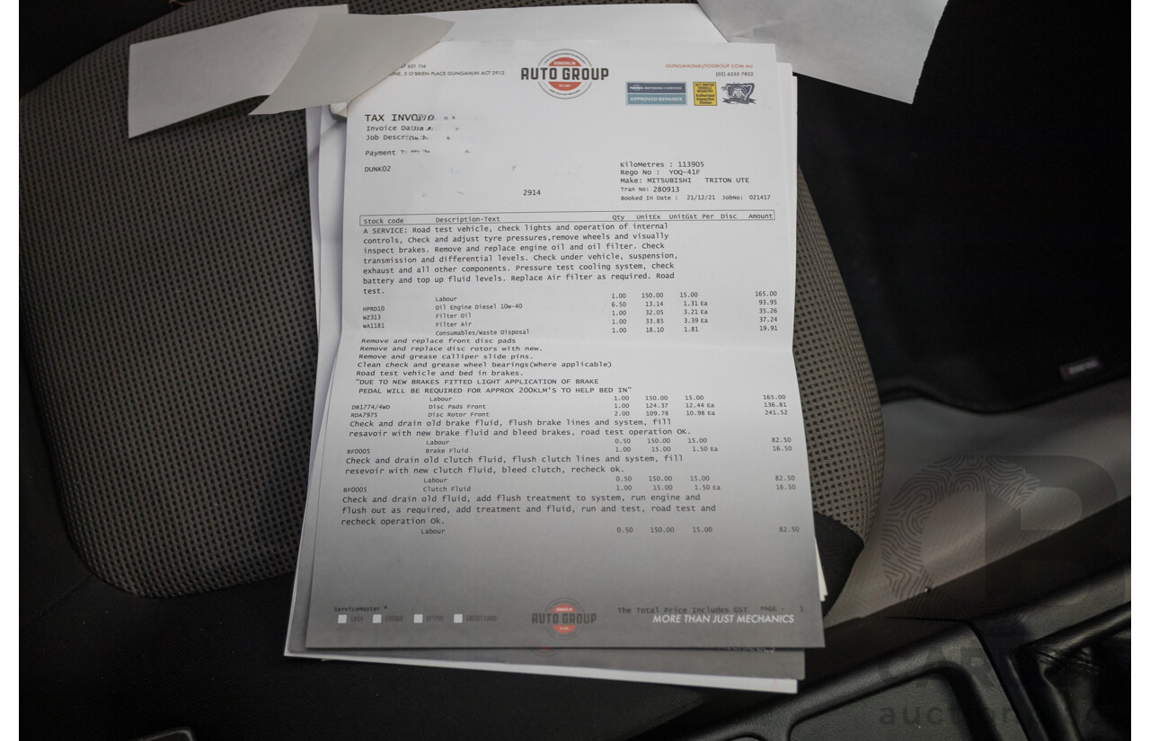 04/2015 Mitsubishi Triton GLX (4x4) MY15 Double Cab Utility White Turbo Diesel 2.5L