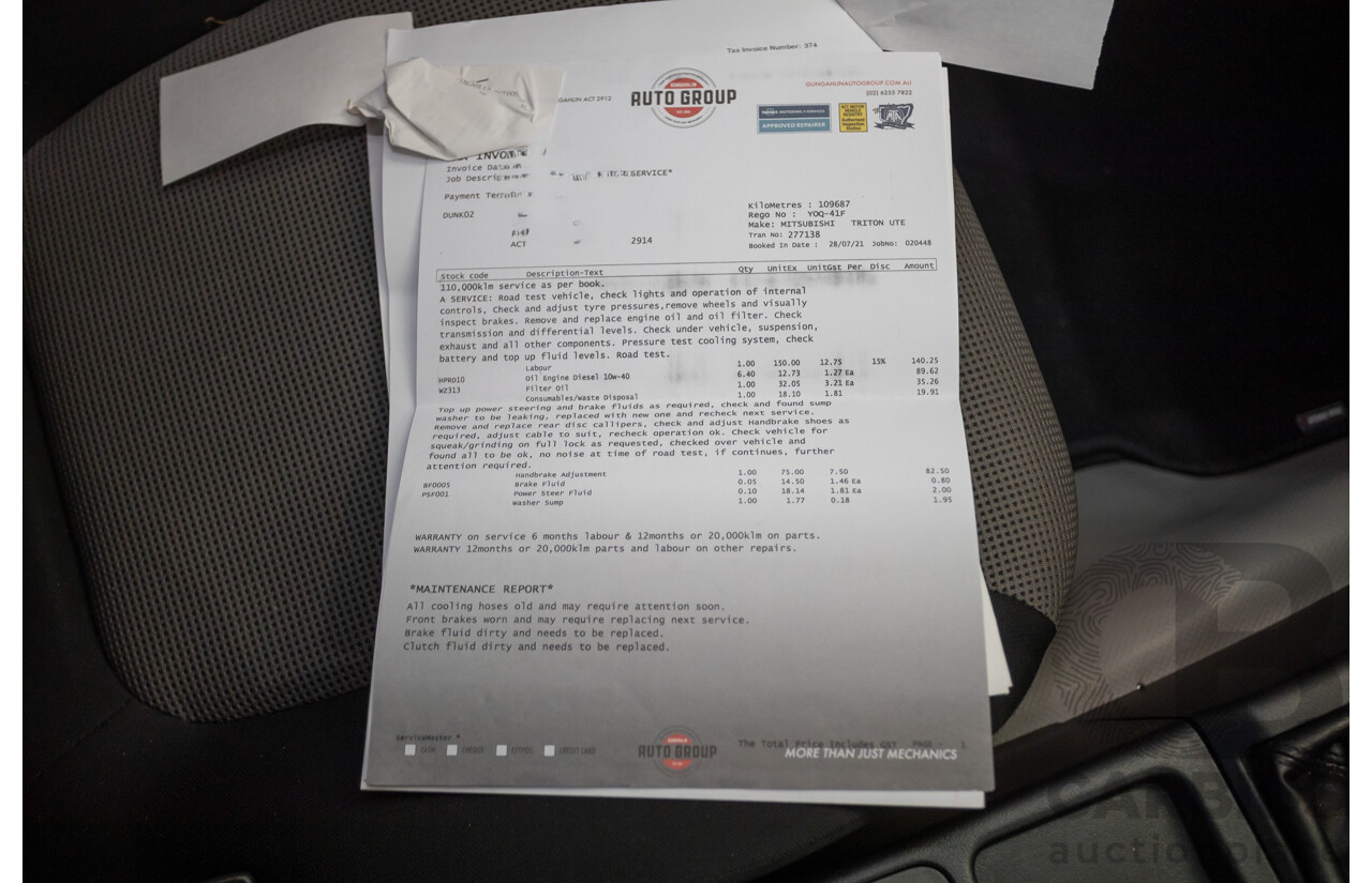 04/2015 Mitsubishi Triton GLX (4x4) MY15 Double Cab Utility White Turbo Diesel 2.5L