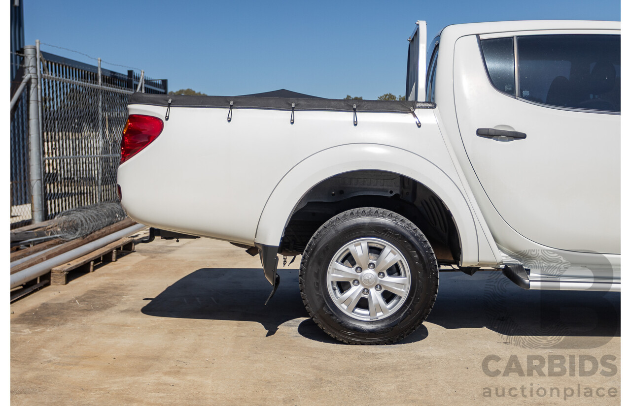 04/2015 Mitsubishi Triton GLX (4x4) MY15 Double Cab Utility White Turbo Diesel 2.5L