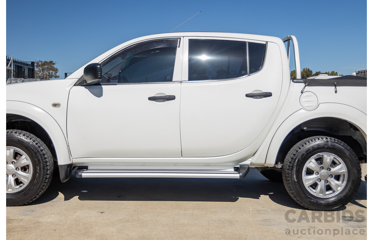 04/2015 Mitsubishi Triton GLX (4x4) MY15 Double Cab Utility White Turbo Diesel 2.5L