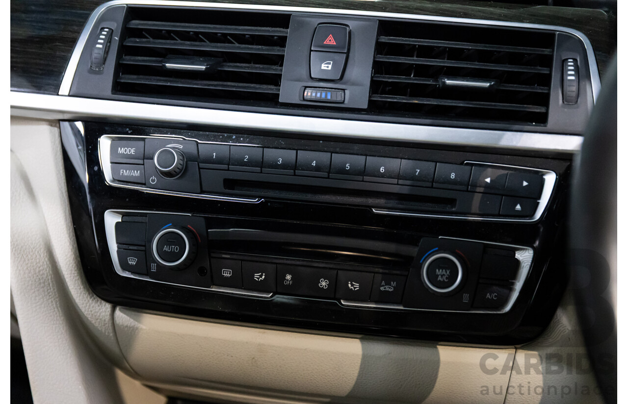 06/2016 BMW 320d M Sport (RWD) F30 LCI 4d Sedan Black Sapphire Metallic Turbo Diesel 2.0L