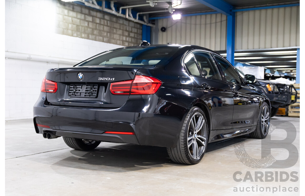 06/2016 BMW 320d M Sport (RWD) F30 LCI 4d Sedan Black Sapphire Metallic Turbo Diesel 2.0L