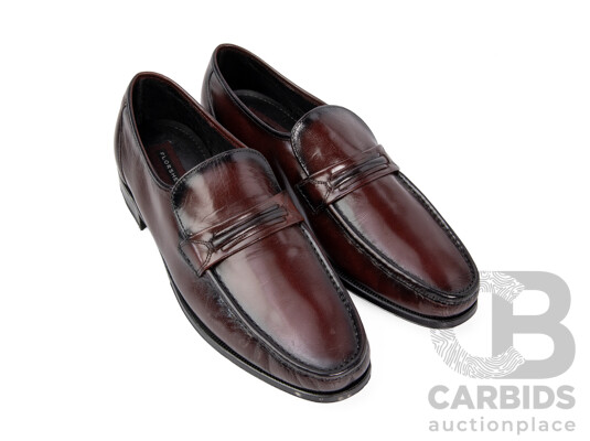 Pair of Florsheim Men's Burgundy Leather Loafers, Size 11.5