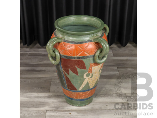 1661994 · Large Terracotta Painted Earthenware Vessel