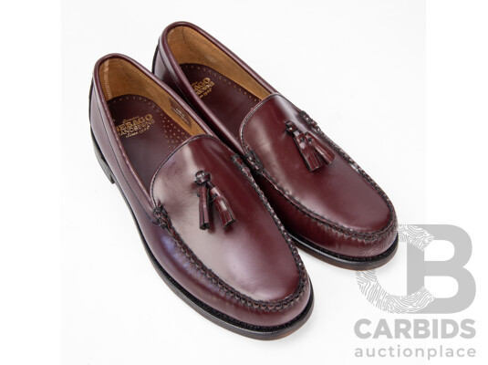 Pair of Sebago Men's Handsewn Burgundy Leather Loafers, Size 11.5