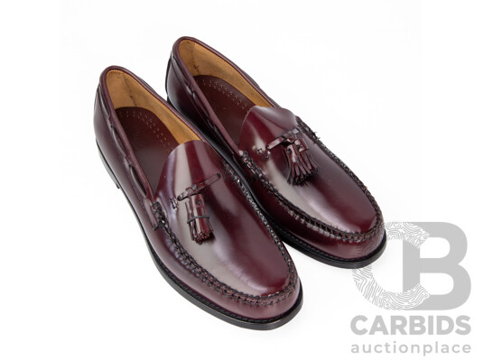Pair of G.H Bass Co. Men's Burgundy Leather Tassel Loafers, Size 12