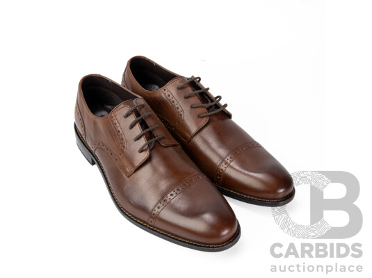 Pair of Stacy Adams Men's Brown Leather Dress Shoes, Size 12