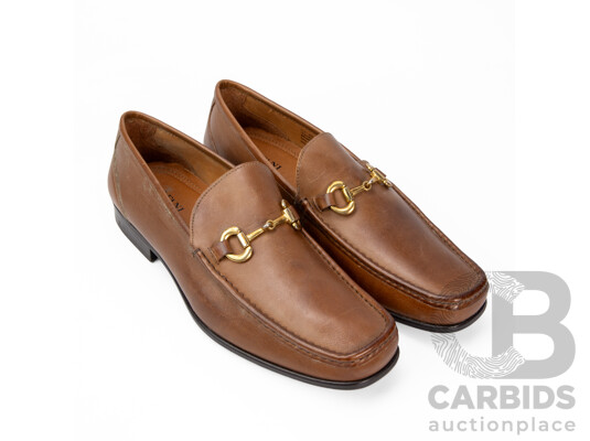 Pair of Alfani Men's Loafers Tan, Size 12