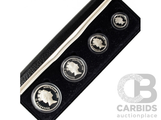 Australian RAM 1988 Four Silver Proof Coin Set, Masterpieces in Silver .925