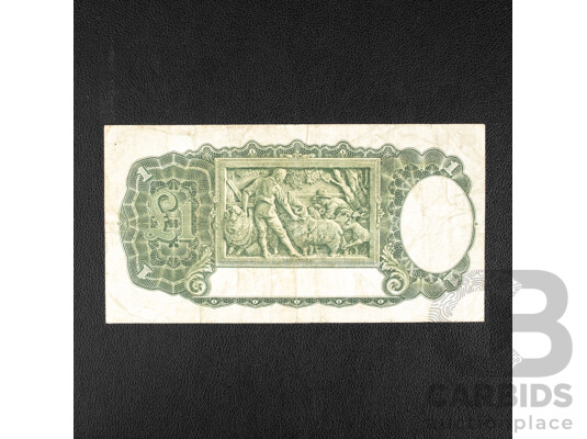 Australian 1942 One Pound Note, R30 Armitage/McFarlane H23 574465
