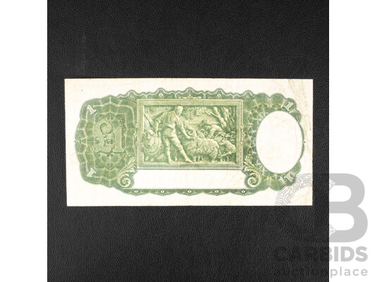 Australian 1942 One Pound Note, R30 Armitage/McFarlane H55 122665