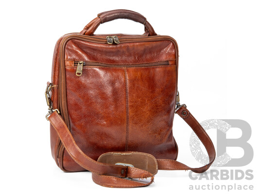 Vintage Hebe Premium Leather Messenger Bag