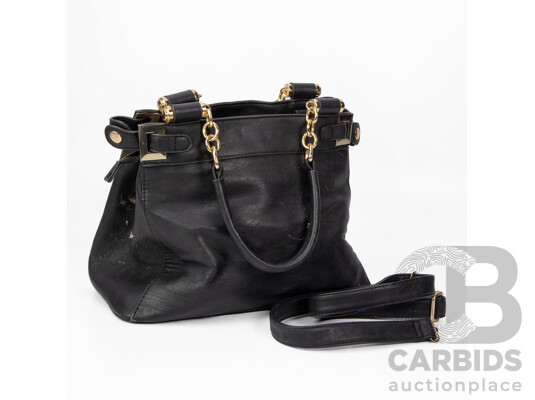 Colette Black Faux Leather Shoulder Bag