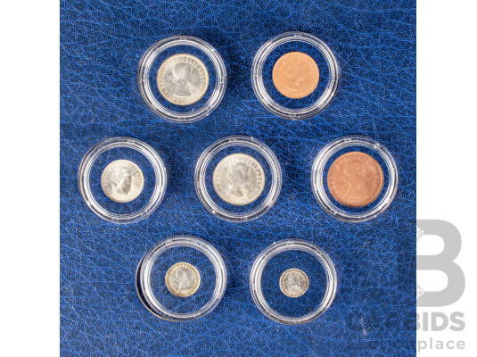 Sherwood Album of Australian Queen Elizabeth II Predecimal Coins .500