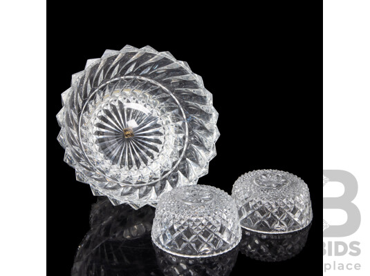 Cut Crystal Bowls by Mikasa, France - Lot of 3
