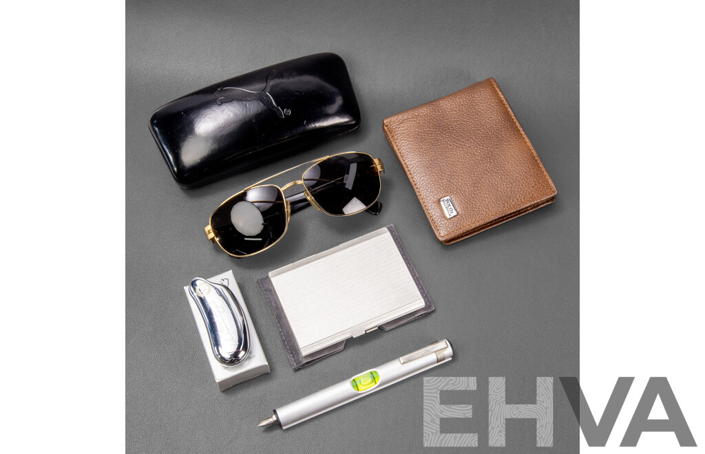 Men's Bundle - Sunnies, Lighter Cover, Wallet, Card Holder & Multi Tool - Lot of 5