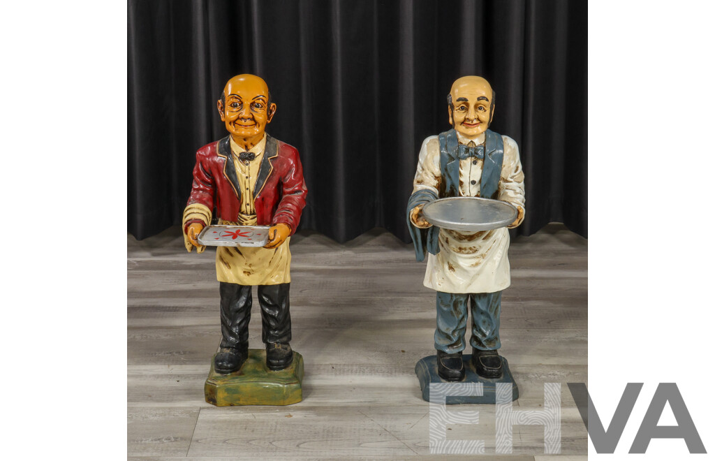 Pair of Composite Waiter Figures