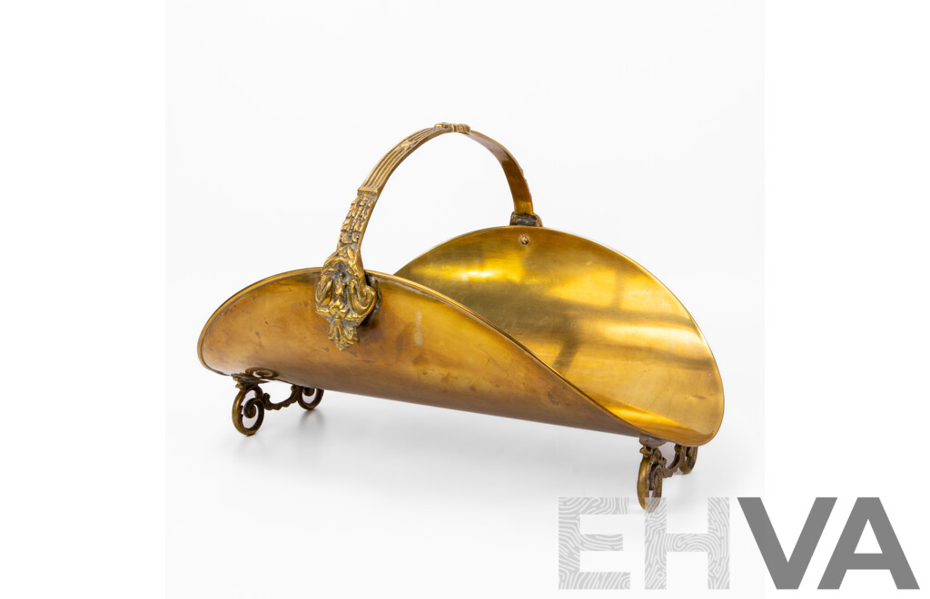Vintage Brass Log Holder