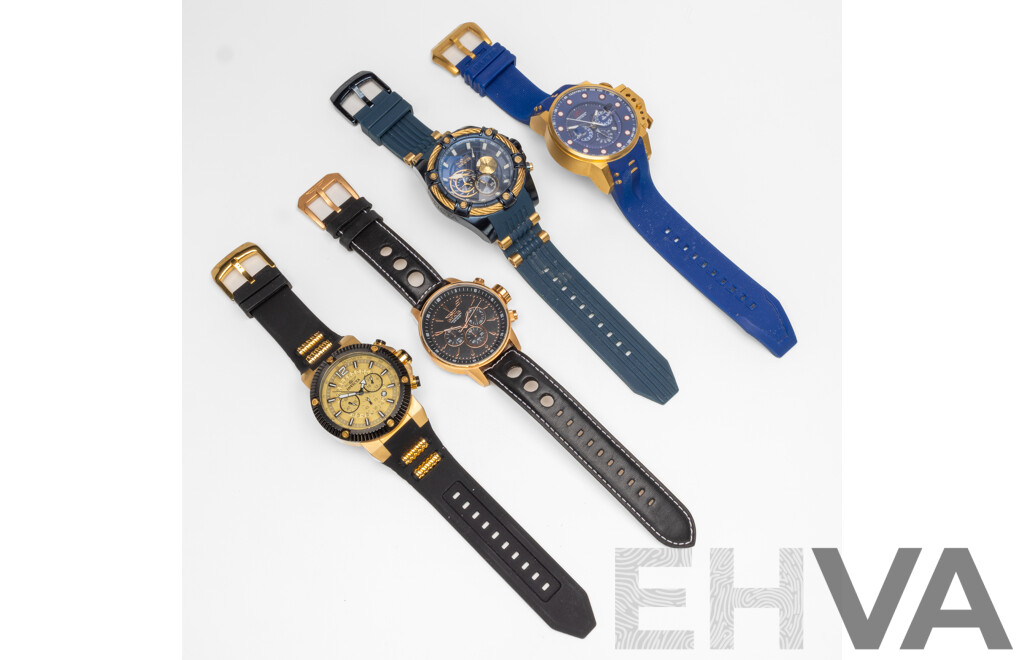 Men's Collection of Watches by Invicta - Lot of 4