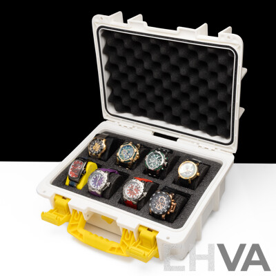 Men's Specialty Collection of Invicta Watches in Designated Hard Case - Lot of 8