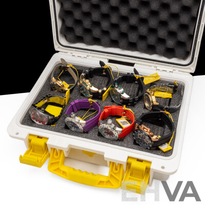 Men's Specialty Collection of Invicta Watches in Designated Hard Case - Lot of 8