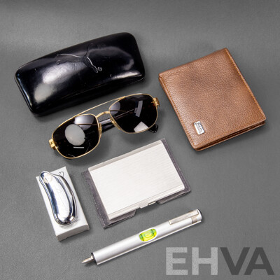 Men's Bundle - Sunnies, Lighter Cover, Wallet, Card Holder & Multi Tool - Lot of 5