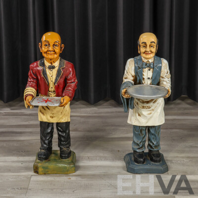 Pair of Composite Waiter Figures