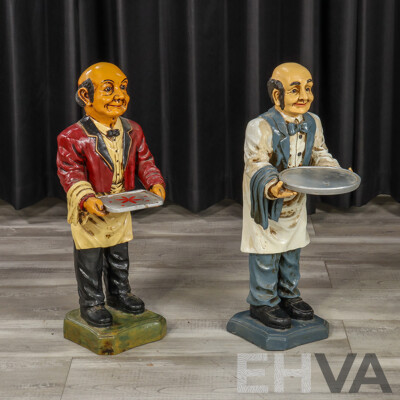 Pair of Composite Waiter Figures