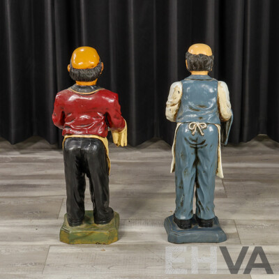 Pair of Composite Waiter Figures