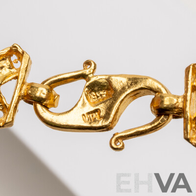 22ct Yellow Gold Chevron Fringe Necklace, Mustafa’s, Singapore (48.83g)