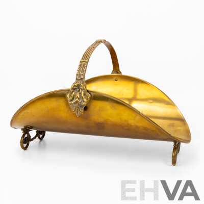 Vintage Brass Log Holder