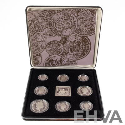 Australian 1991 Masterpieces in Silver Jubilee Proof Coin Set, 25th Anniversary of Decimal Currency .925