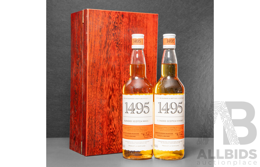 Pair of 1495 Blended Scotch Whisky Bottles in  Presentation Box