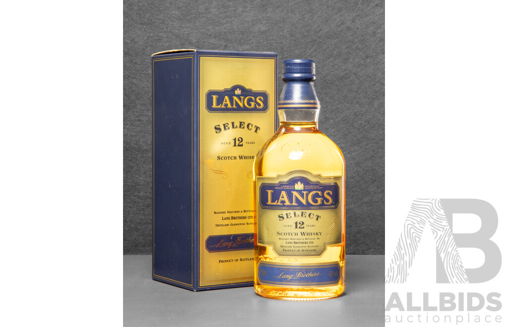 Langs Select 12 Year Old Scotch Whisky in Presentation Box