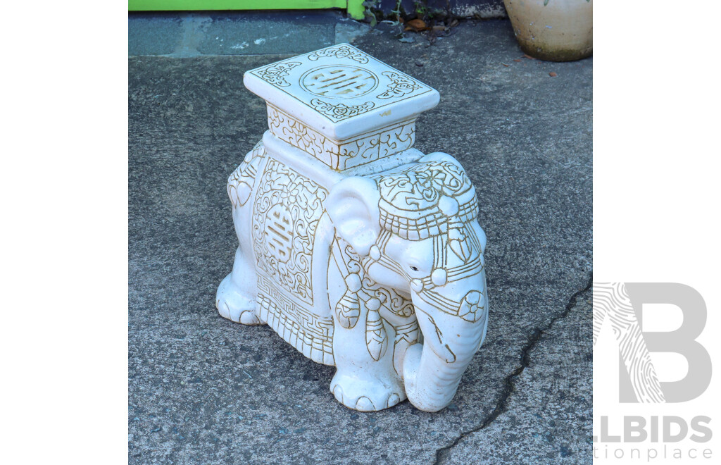 Ceramic Elephant Plant Stand