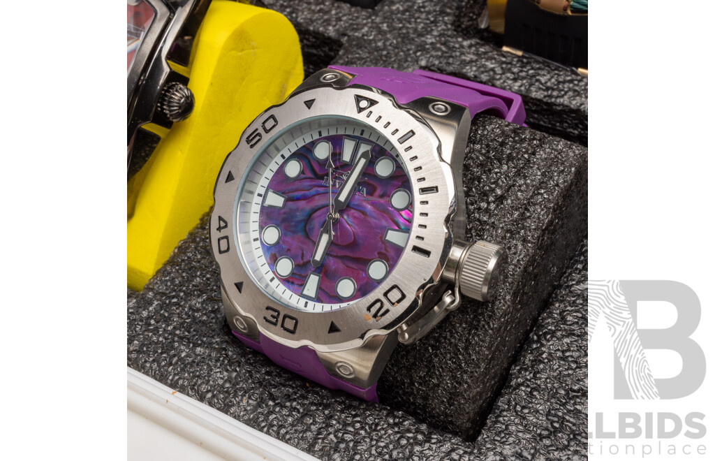 Men's Specialty Collection of Invicta Watches in Designated Hard Case - Lot of 8