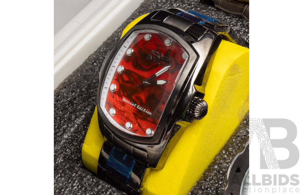 Men's Specialty Collection of Invicta Watches in Designated Hard Case - Lot of 8