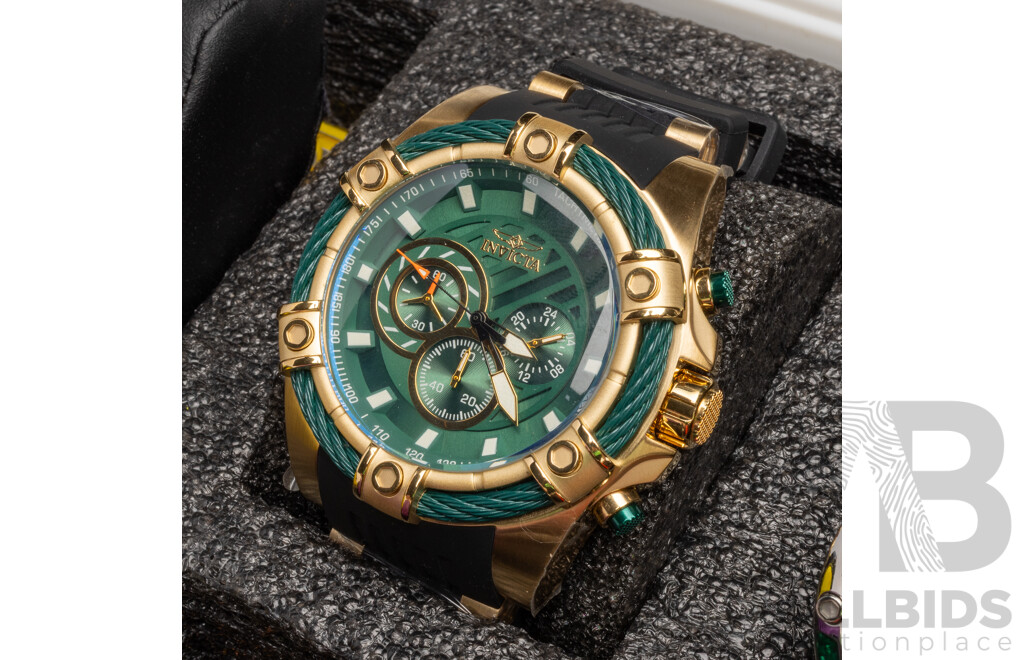 Men's Specialty Collection of Invicta Watches in Designated Hard Case - Lot of 8