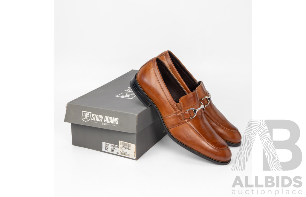 Pair of Stacy Adams Men's Brown Leather Loafers, Size 12