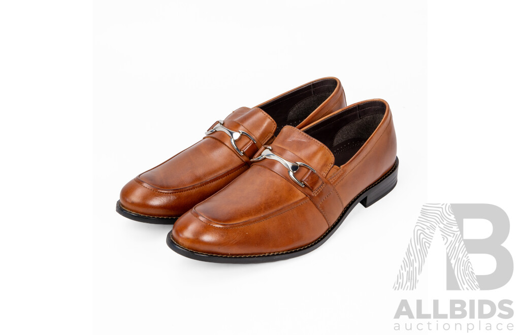 Pair of Stacy Adams Men's Brown Leather Loafers, Size 12