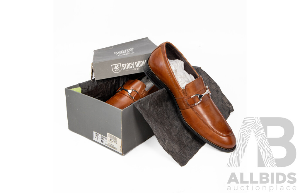 Pair of Stacy Adams Men's Brown Leather Loafers, Size 12