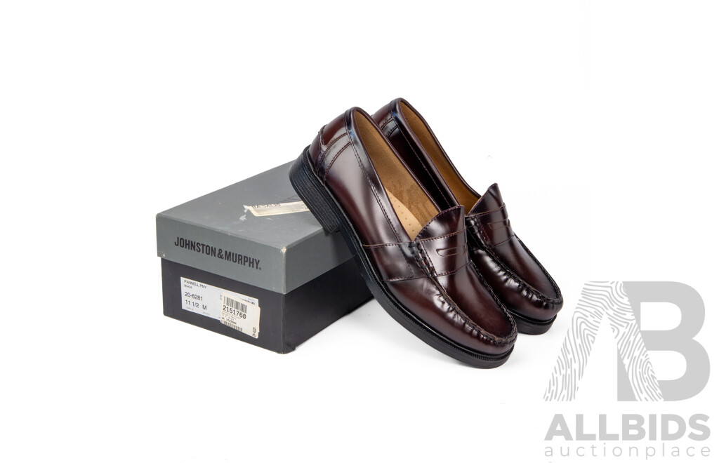 Pair of Nunn Bush Men's Brown Leather Loafers, Size 11.5