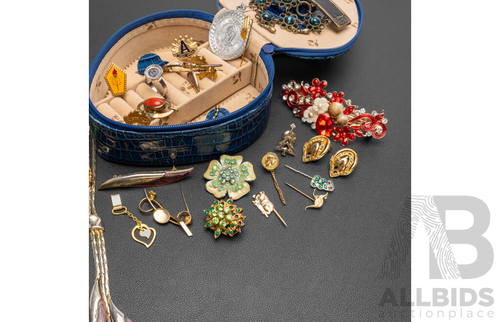 Collection of Costume Jewellery in Case