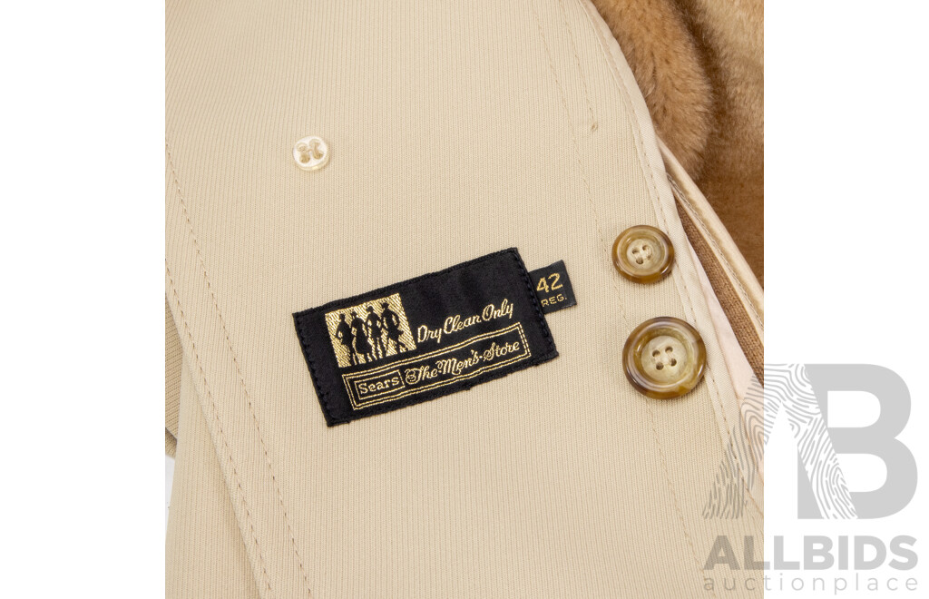Vintage Ivory Full Length Coat by Sears