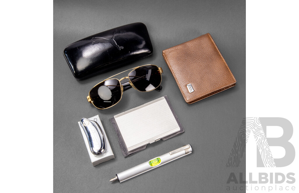 Men's Bundle - Sunnies, Lighter Cover, Wallet, Card Holder & Multi Tool - Lot of 5
