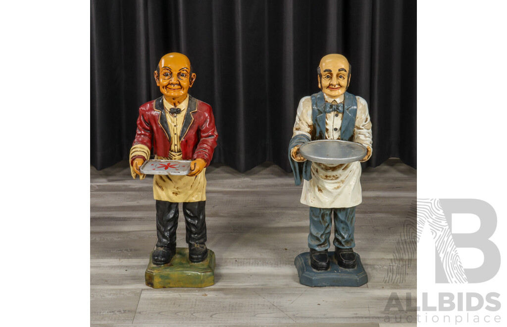 Pair of Composite Waiter Figures