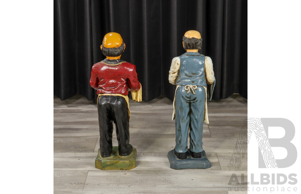 Pair of Composite Waiter Figures